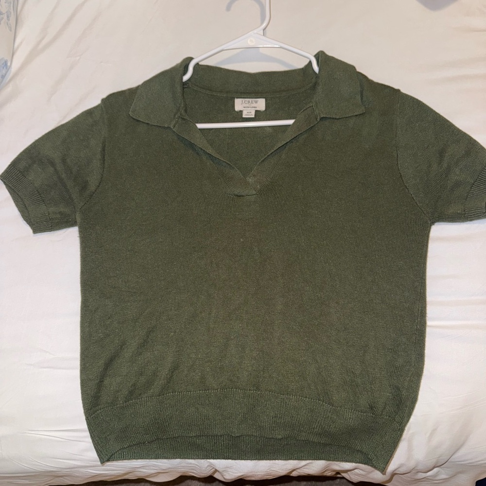 J. Crew Olive Knit Polo